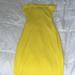 Yellow tube dress